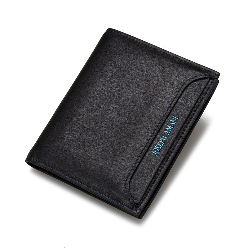 卓梵 阿玛尼钱包男短款头层牛皮软皮真皮夹男式款钱带驾驶证夹