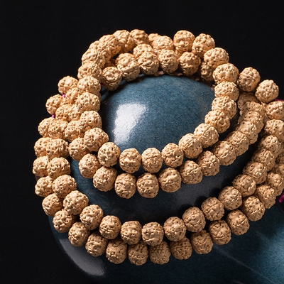 小金刚菩提子108颗五六瓣精挑矮庄双龙纹男女士文玩佛珠手链项链