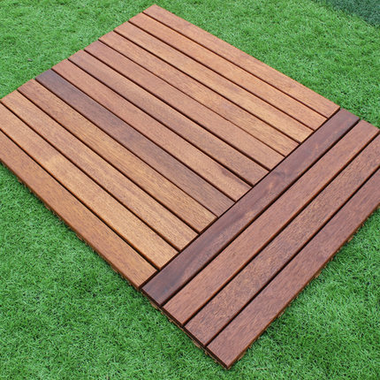 碳化防腐木地板阳台防水防滑实木地板室外露台庭院户外拼接木地板_7折