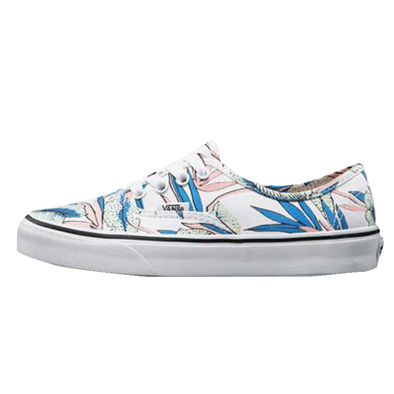 vans范斯女鞋2017夏季新款低帮花卉休闲鞋系带帆布鞋vn0a38emmqn1