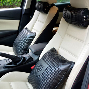 适用于路虎改装宝马奥迪汽车用品车载车用头枕抱枕腰枕手编织工艺