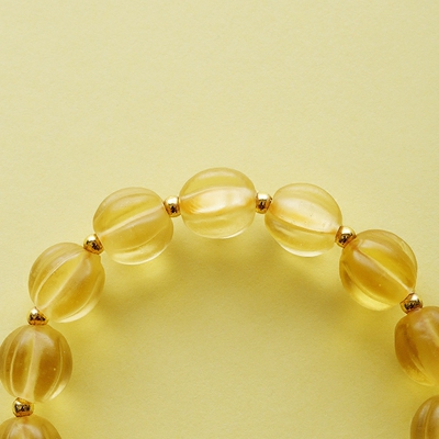 原创本命年 黄色琉璃 招财手链 男女 情侣手串 藏式金刚五色线绳