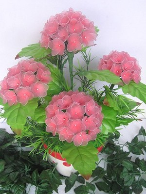 丝网花丝袜花材料包邮手工花材料包包教学 粉色绣球花材料套件