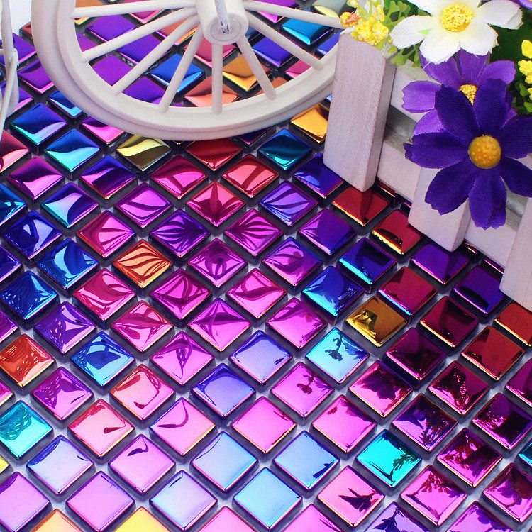 电视背景墙马赛克拼图 红色玻璃马塞克 客厅大堂装饰瓷砖 墙贴