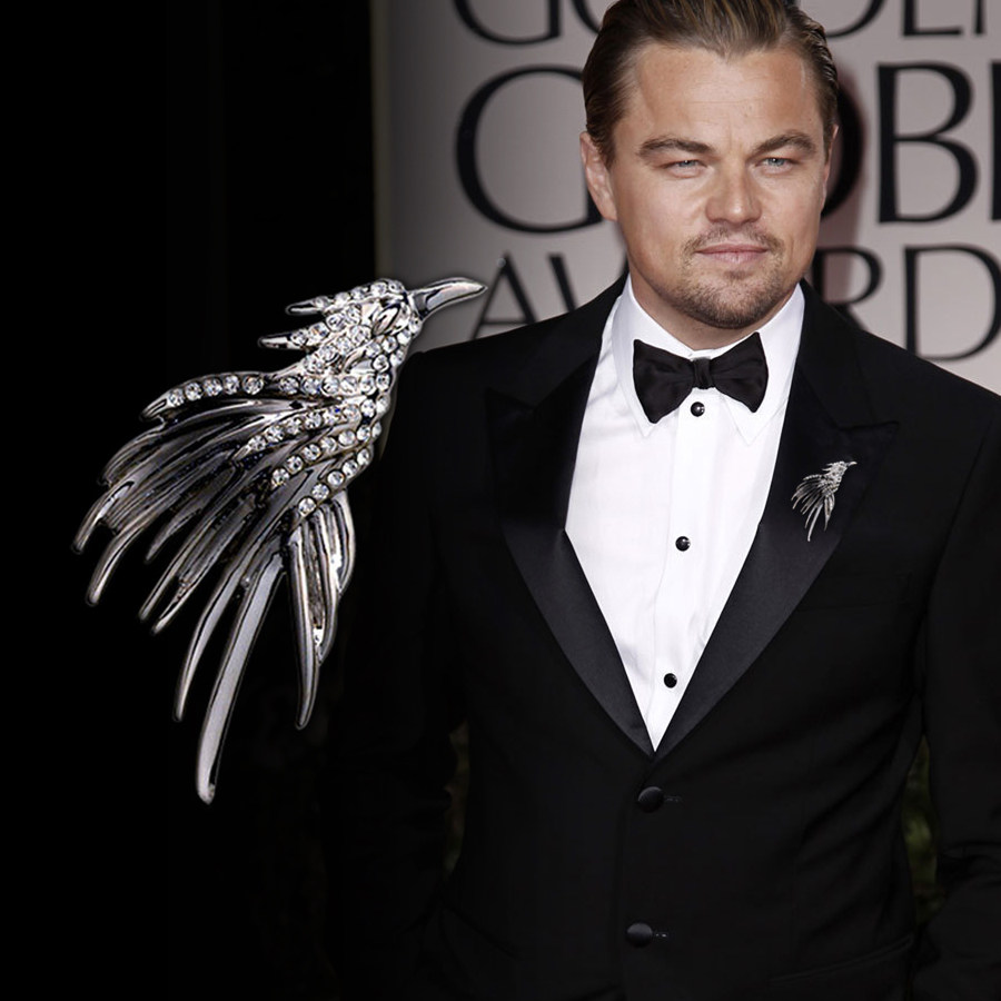 欧美高档男士西服外套胸花男领针衬衫领扣西装鹰胸针英伦风格