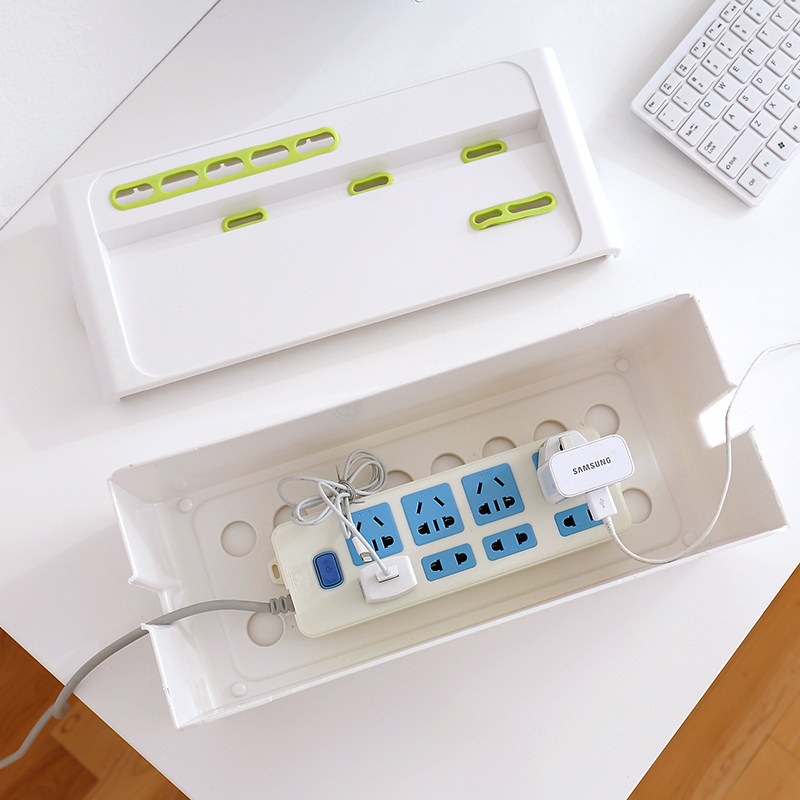 懒角落 插排理线盒 插线板电线收纳盒 超大号插座整理线盒 65000