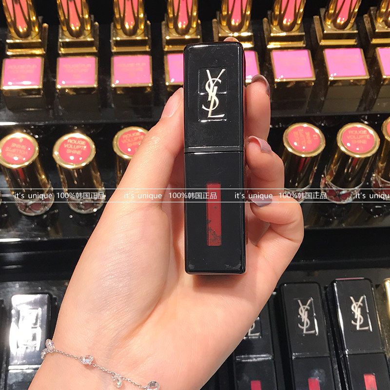 韩国代购ysl/圣罗兰黑管唇釉镜光唇釉404/407/408/409/410/现货