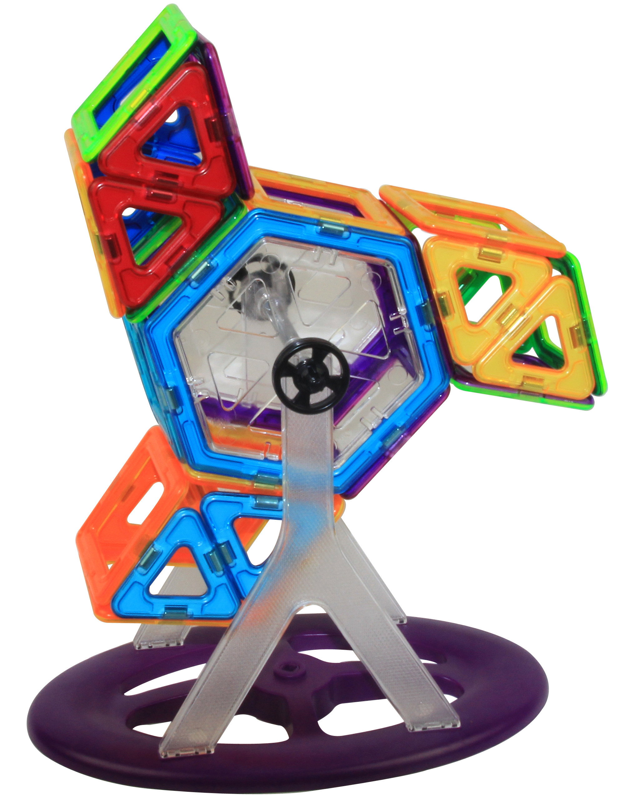 磁力建构片益智提拉玩具适合3-15岁益智积木58pcs数字摩天轮-2033