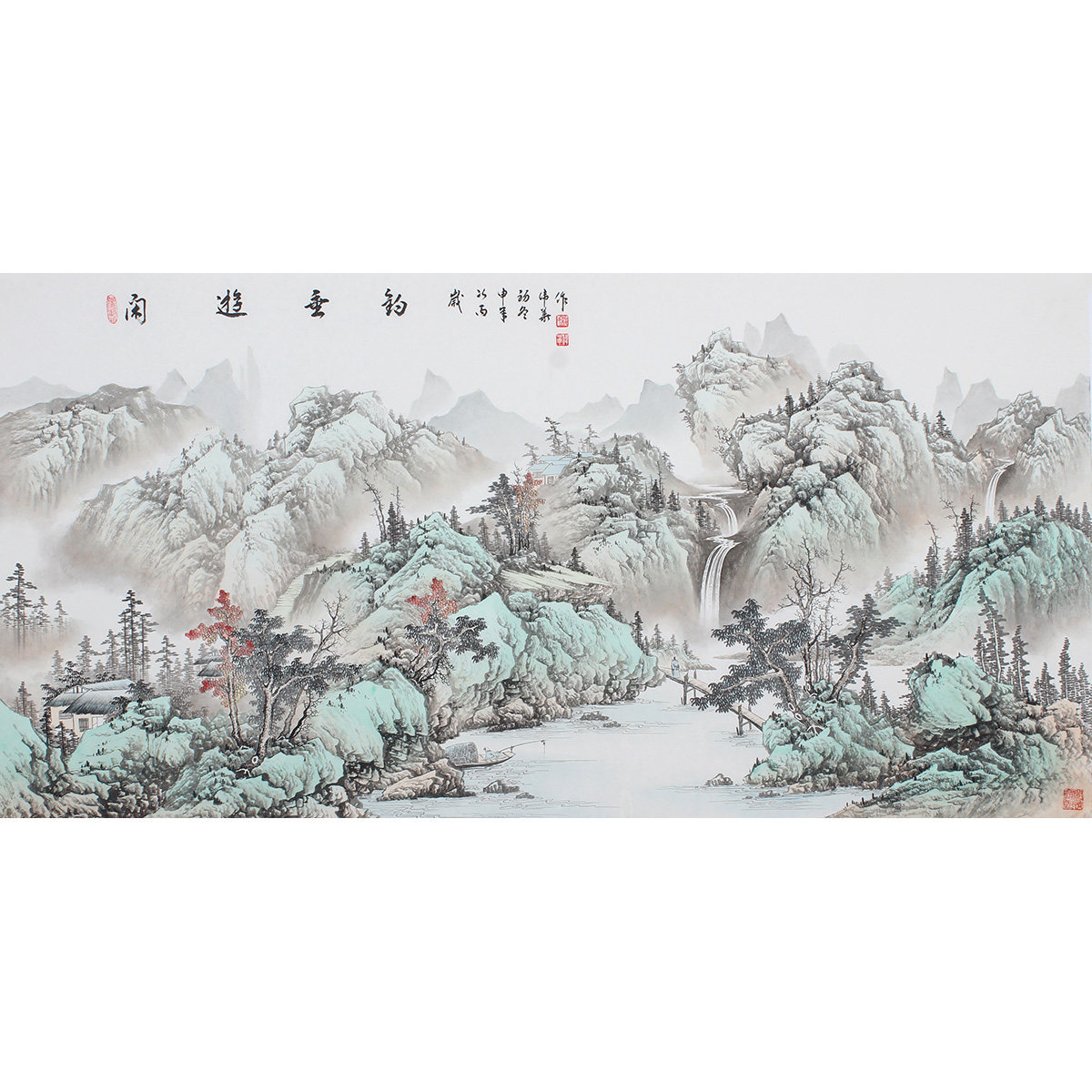 行画山水画图片,山水画简笔画,山水行画(第4页)_大山谷图库