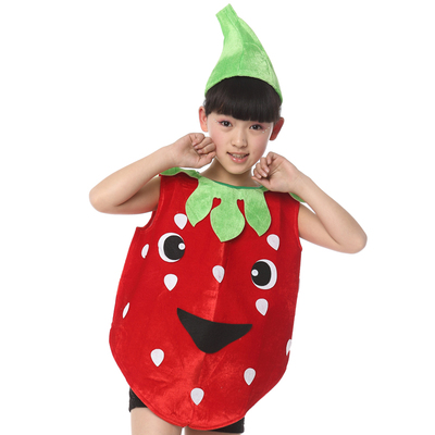 儿童节水果服装 万圣节精灵草莓服装 小草莓服装 表演舞蹈道具