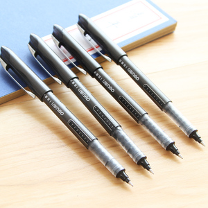优湃●得力文具 直液式走珠笔 黑色中性笔0.5mm 办公签字笔水笔