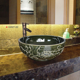 高级会所酒店仿古艺术台盆洗脸盆碗盆 gd27-02