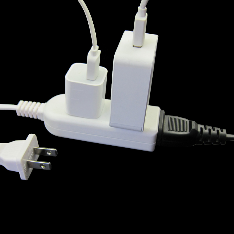 国标两口 一转三电源电风扇延长线 两孔扩展插座两扁口插头3米5米