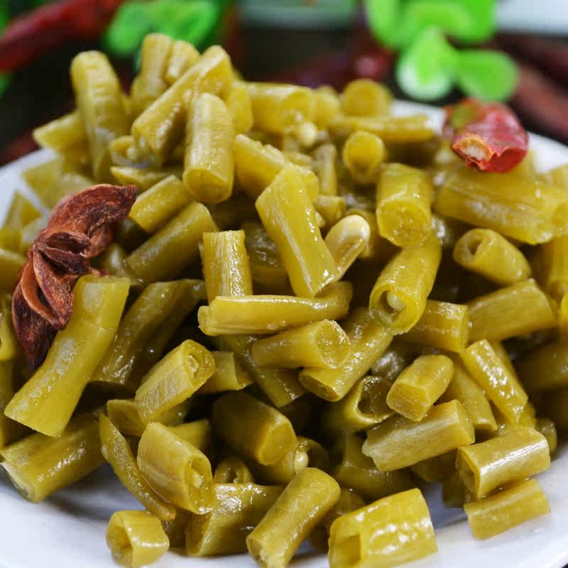 买2送1云南通海老坛泡豇豆酸豆角1kg特产泡菜腌豇豆下饭咸菜酱菜