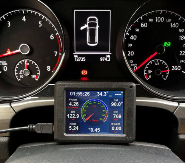 大众obd行车电脑polo宝来高尔夫帕萨特行云流水5代s-2 hud油耗仪