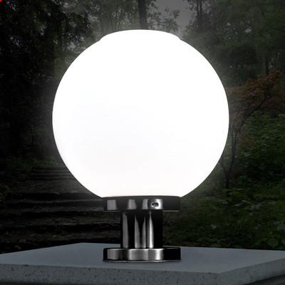 太阳能柱头灯户外防水led围墙灯圆球柱子灯庭院大门墙头灯景观灯