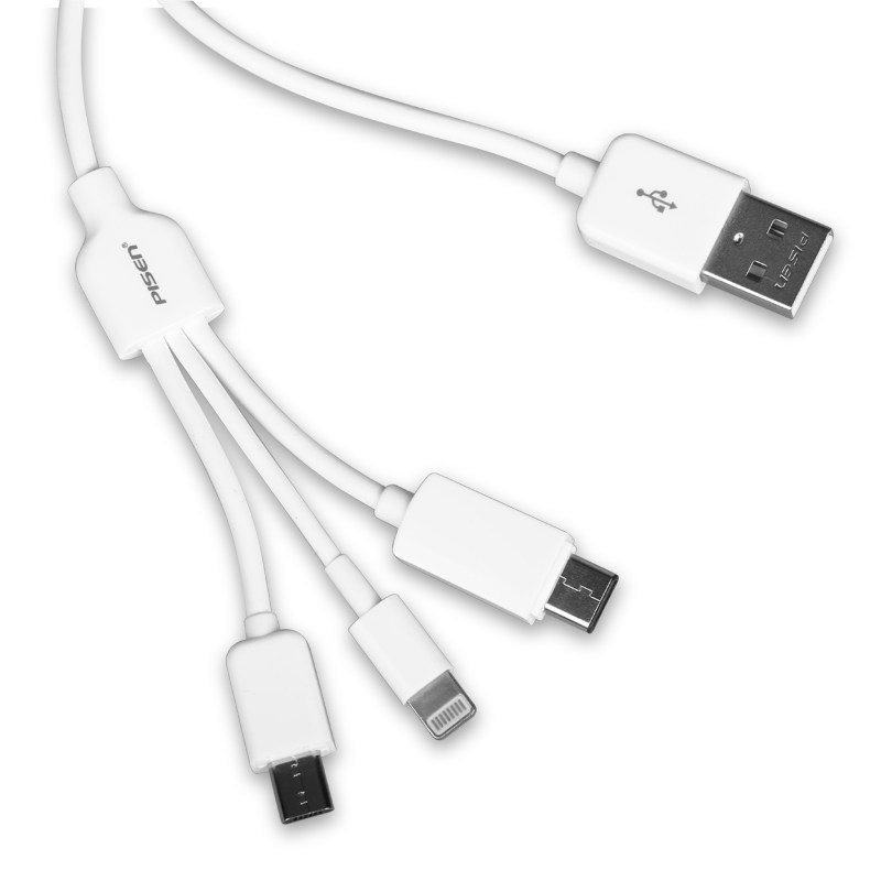 品胜一拖三数据线苹果安卓usb type-c乐视三合一多头多用手机充电