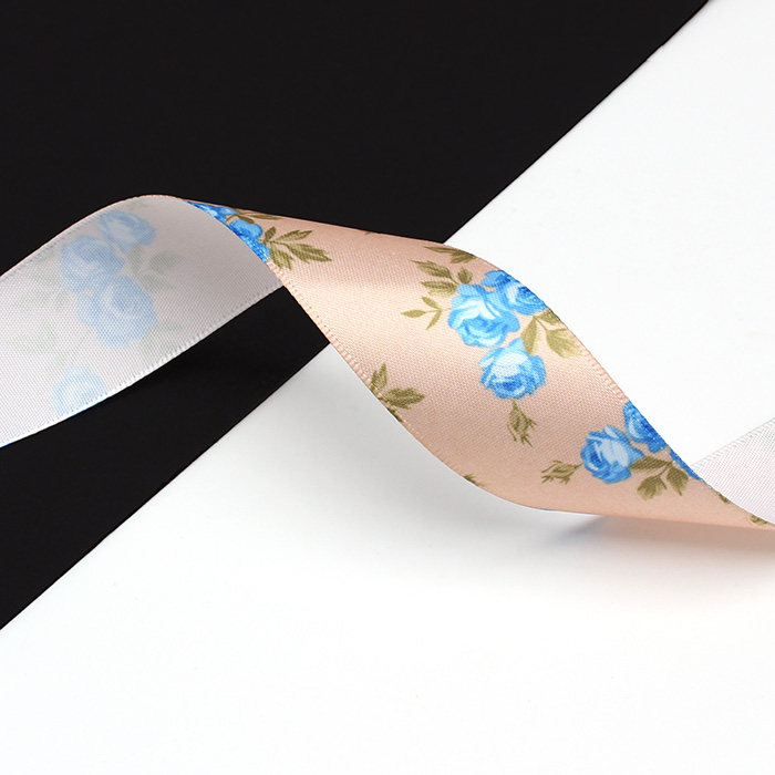 25mm蝶恋花古典印花丝带缎带织带彩带 发饰diy材料蝴蝶结饰品配件