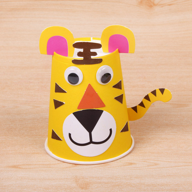 12生肖整套材料包卡通动物纸杯材料包创意亲子手工diy儿童手工