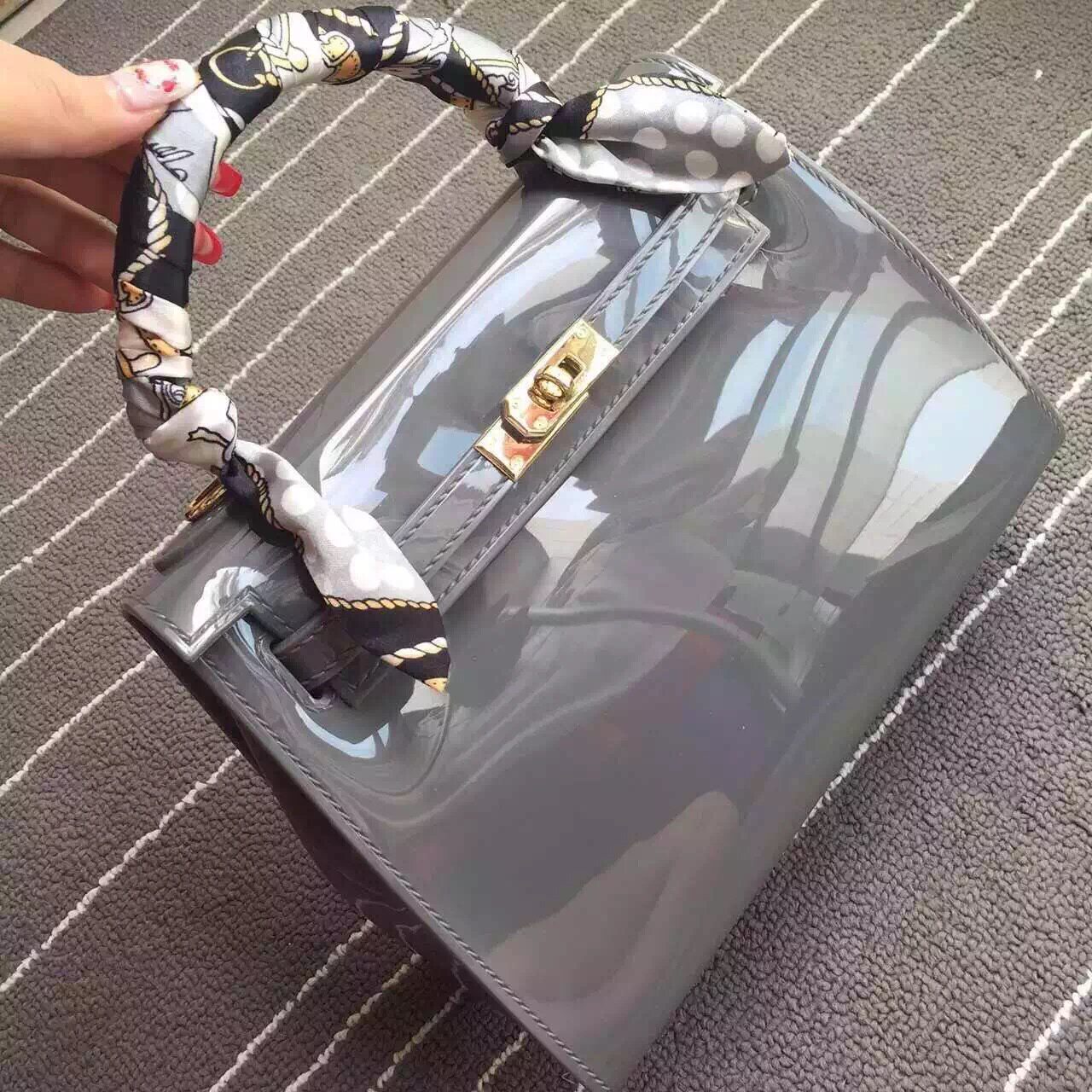 香港bag of parody恶搞kelly果冻包凯莉包mini手提包单肩斜跨女包