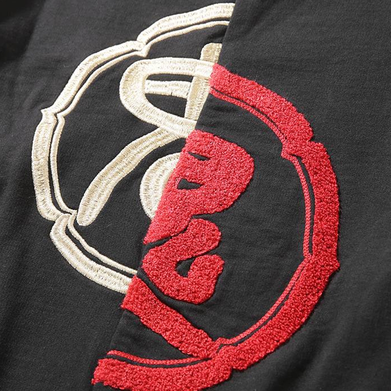 【预售】鬼洗 秋冬新品 潮牌圆领套头卫衣男 鬼洗拼接logo b24104