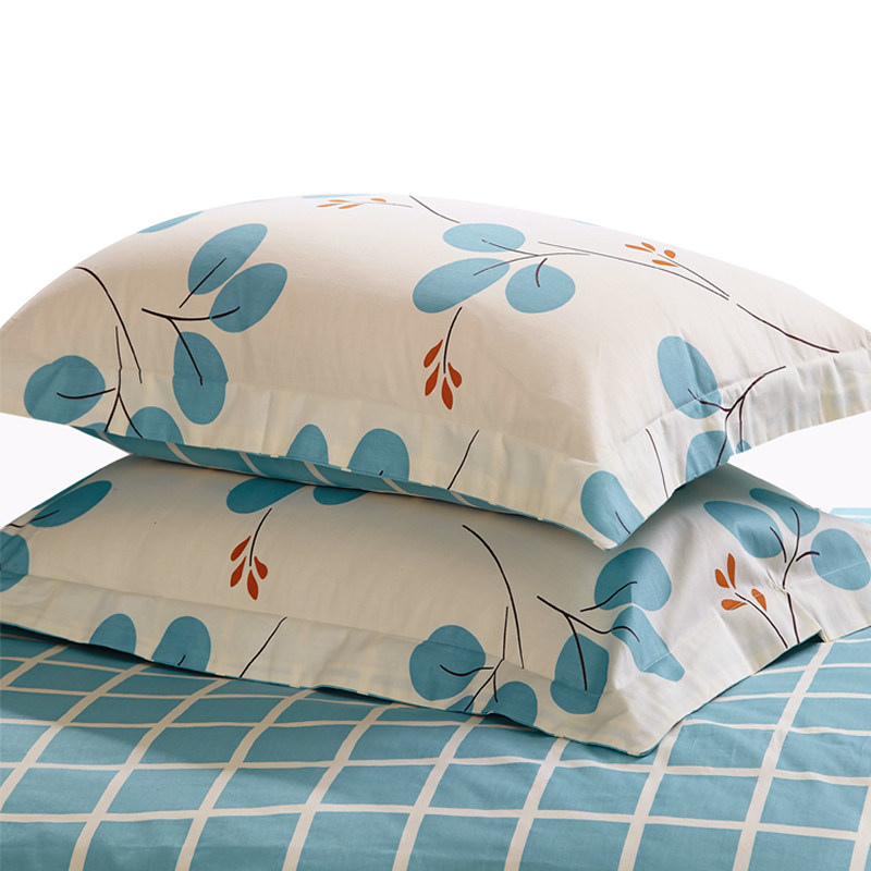 紫兰玉全棉枕套一对装 纯棉枕头套枕芯套 舒适柔软 48*74cm 包邮