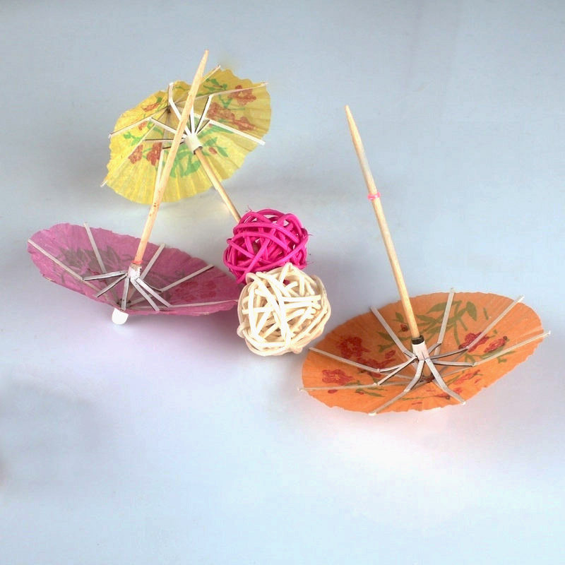 一次性小伞签小果叉牙签伞 水果签 奶茶店果汁沙冰装饰小雨伞包邮