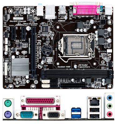 全新正品 技嘉h81m-ds2 技嘉h81主板1150小板打印口全固usb3.