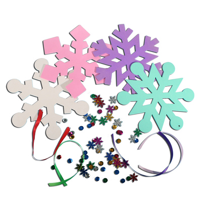 藝趣幼兒手工材料聖誕節大雪花片掛飾兒童手工diy製作玩具禮品