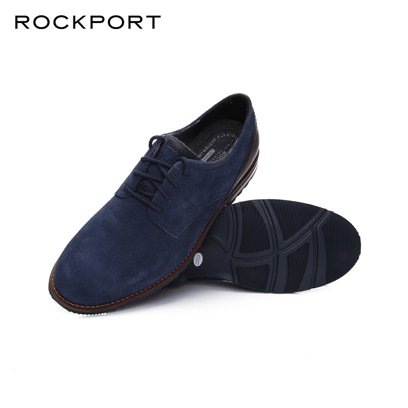 rockport/乐步春夏新款皮鞋男商务休闲鞋时尚绒面减震男鞋v81307