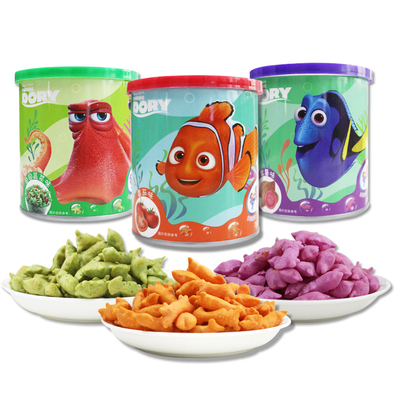 包邮3组添乐卡通王三国传多嘴鱼三送一促销装儿童韧性饼干零食