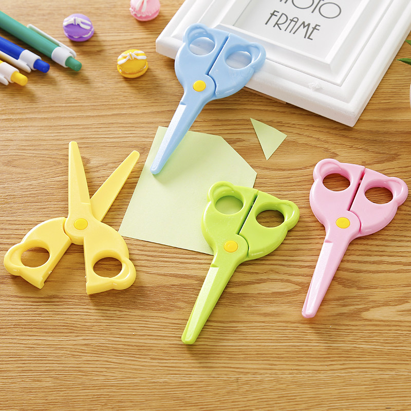 小学生幼儿塑料圆头剪刀 儿童安全手工宝宝剪纸用不伤手多款