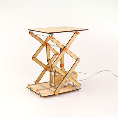 科技小制作 电动机械升降平台 科学实验发明diy青少年宫益智拼装