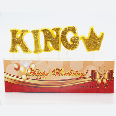 土豪金生日蜡烛 happy birthday生日快乐 镀金工艺金色字母蜡烛