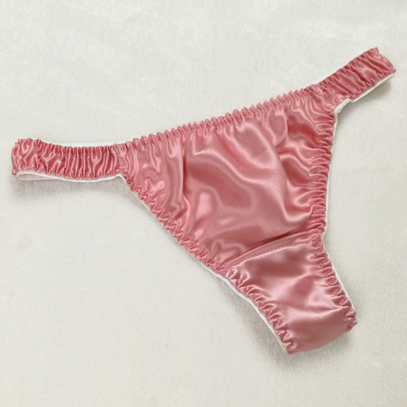 舒适丁字裤 100%桑蚕丝男女通用 低腰性感真丝丁字t裤 保健抗菌