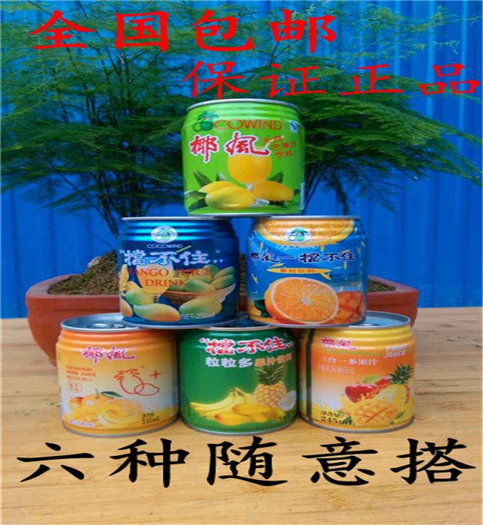 椰風擋不住飲料強力芒果汁245ml*6罐,全國包郵可自由搭配,6種