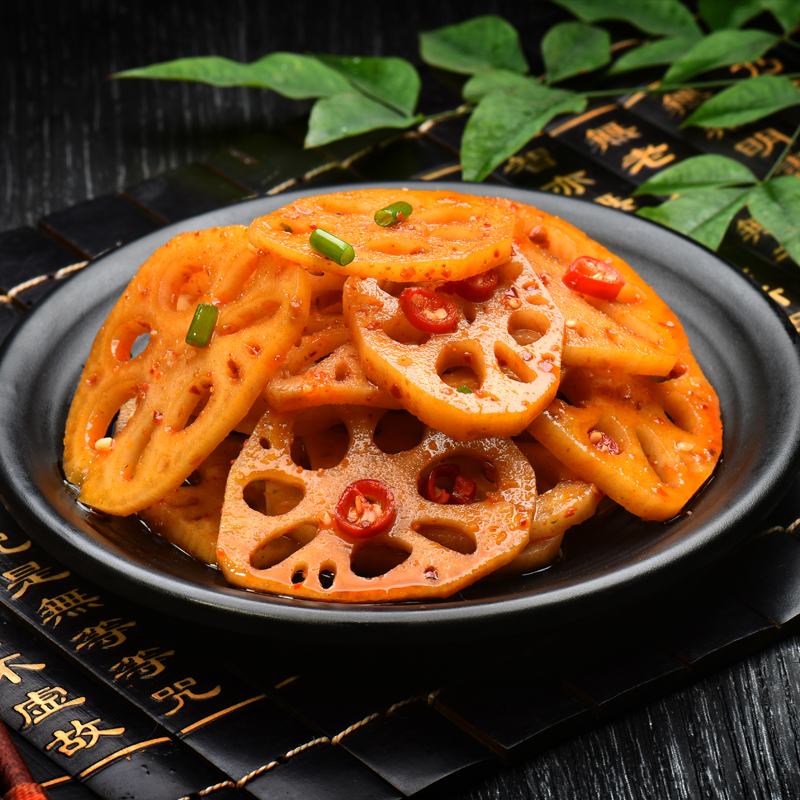 爱辣样四川特产美食素菜小吃麻辣藕片香辣味零食藕丁即食包邮120g