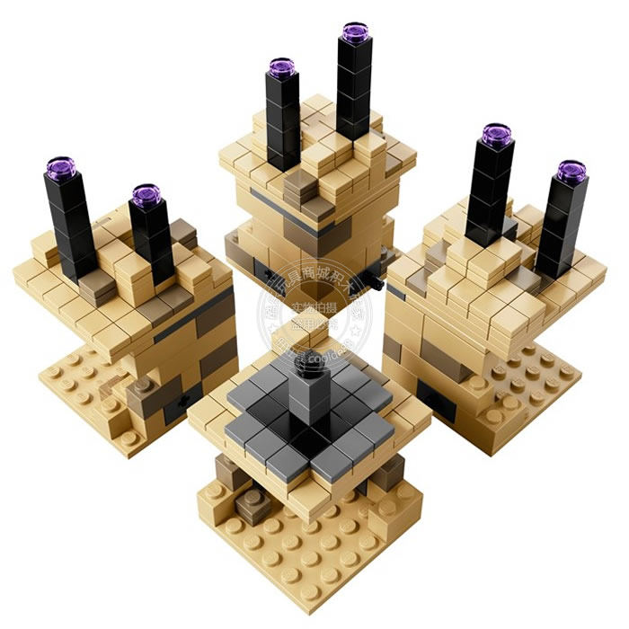 正品我的世界系列人仔末影龙终界末日兼容乐高拼装积木玩具21107