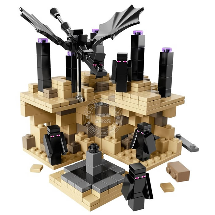 正品我的世界系列人仔末影龙终界末日兼容乐高拼装积木玩具21107