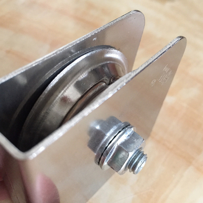 不锈钢手摇升降滑轮 加厚旗杆配件 手拉绳旗帜吊轮国旗轮子升旗轮