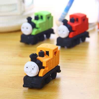 日韩文具 可爱托马斯小火车橡皮 办公学习 卡通橡皮擦 学生奖品