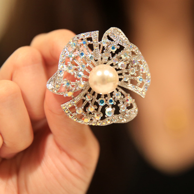 韩国进口 饰品 sung钻与珍珠纯净花语 蝴蝶结 五瓣花 风车花 胸针