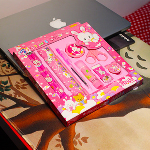 学生文具套装铅笔刀尺子幼儿园安全手工剪刀橡皮组合学校奖励礼品