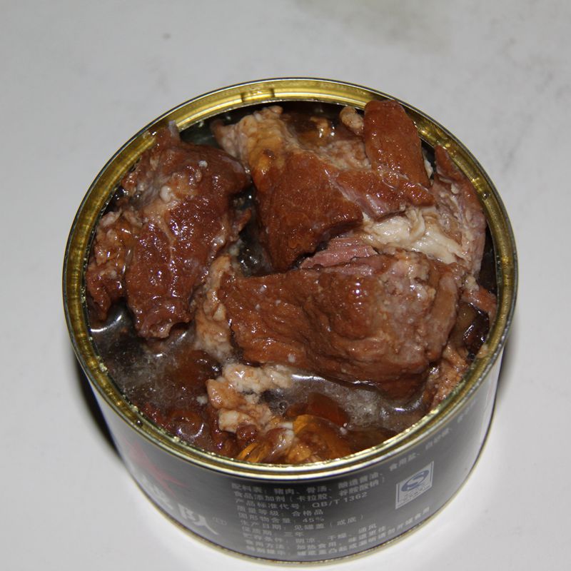 四川伍田瘦肉 金旺红烧瘦肉罐头500g优质瘦肉军工猪肉罐头6罐包邮