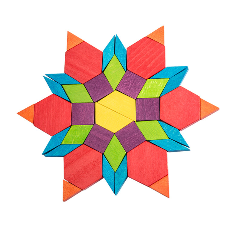 mideer弥鹿彩色几何形状积木玩具 色彩认知拼搭积木 250片桶装