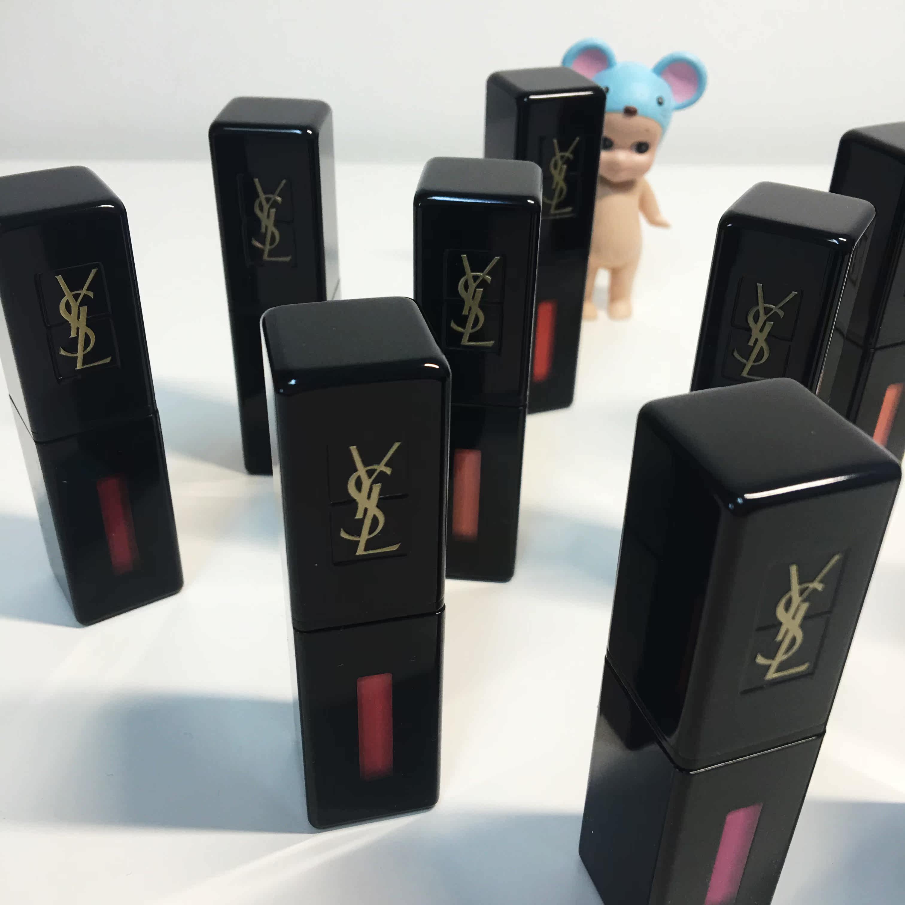 ysl圣罗兰16年秋冬新品vinyl cream黑管镜面光唇釉 液体唇膏6ml