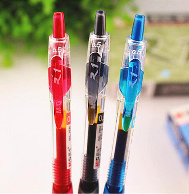 晨光按动中性笔gp-1008医生蓝黑色红笔医用处方笔0.5mm水笔