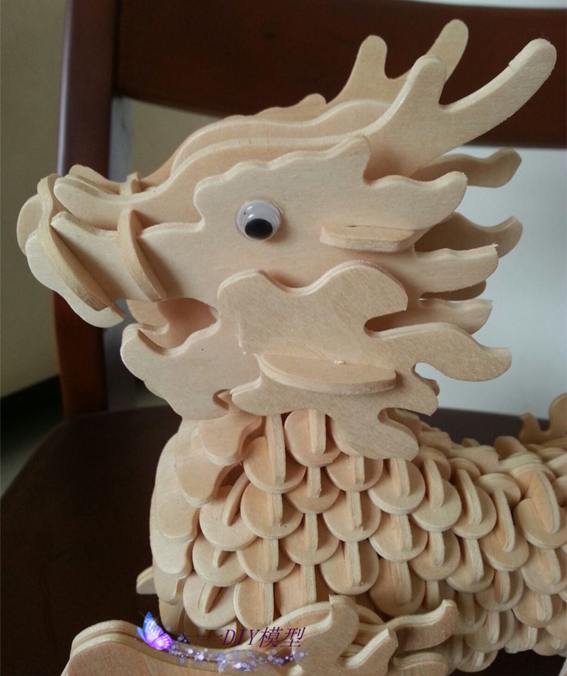 3D麒麟木质拼装教程图片