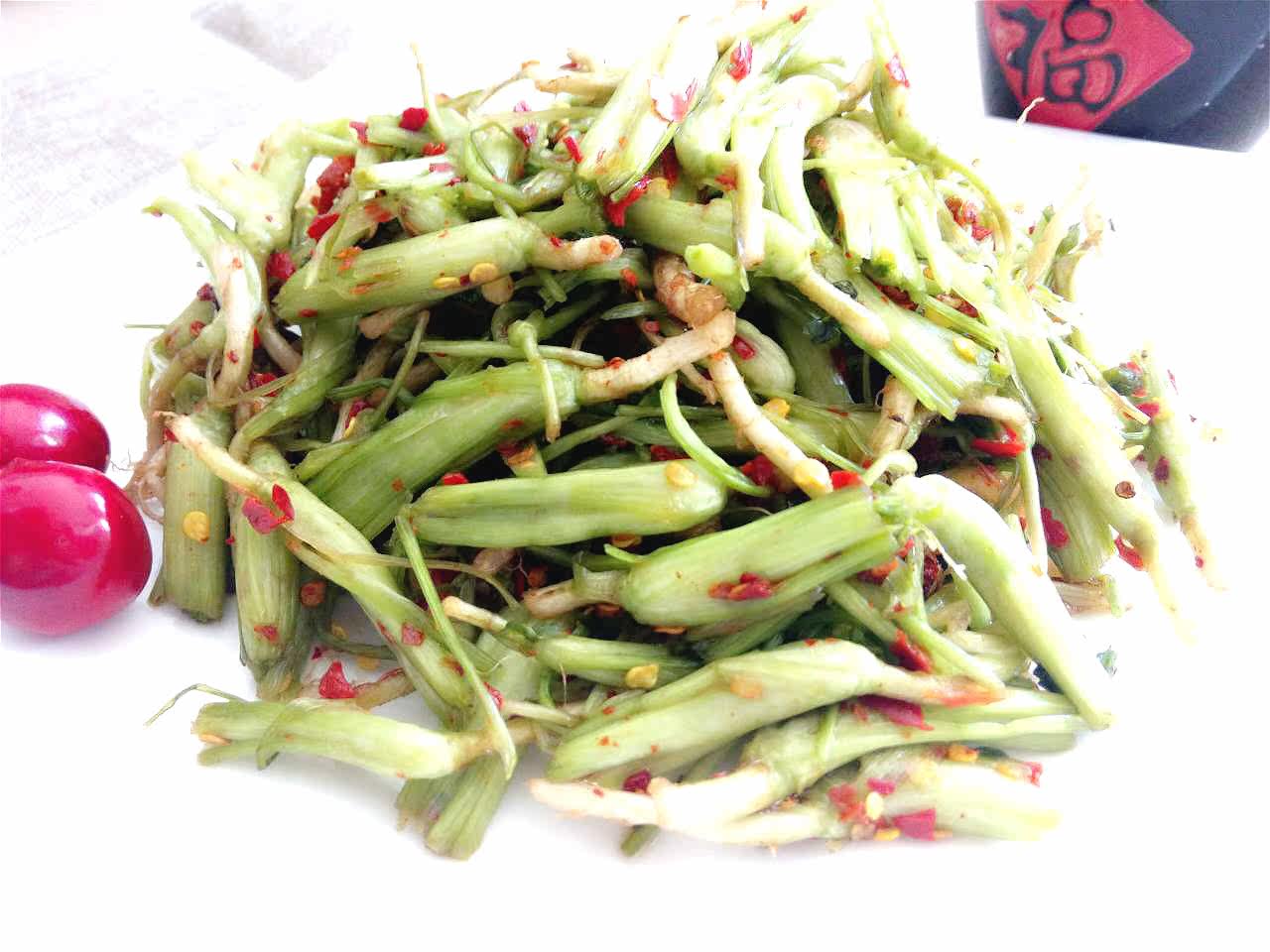 农家特产 东北农家自制香菜香菜根咸菜 下饭菜泡菜酱菜开胃菜500g