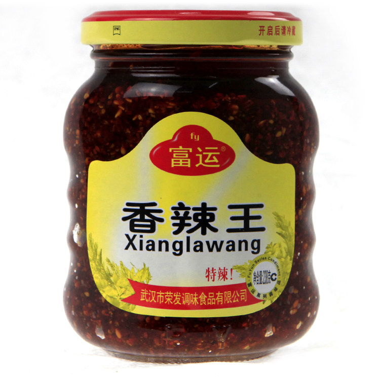 4瓶包邮湖北武汉正品富运香辣王特辣辣椒酱油炸辣椒辣椒油238克